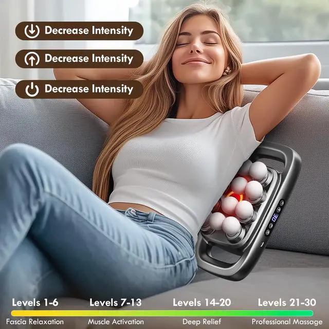 Alt view image 2 of 6 - 16 Head Massage Gun Deep Tissue Percussion Massager