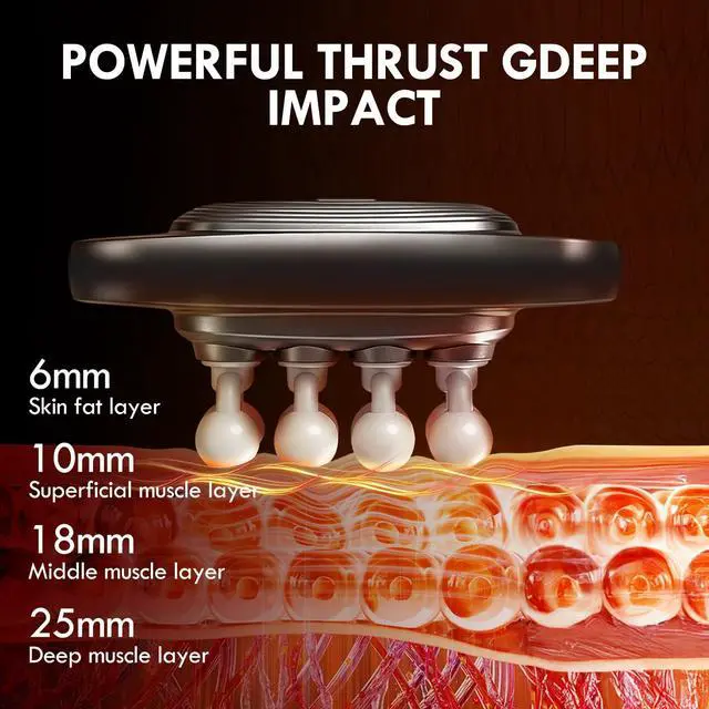 Alt view image 3 of 6 - 16 Head Massage Gun Deep Tissue Percussion Massager