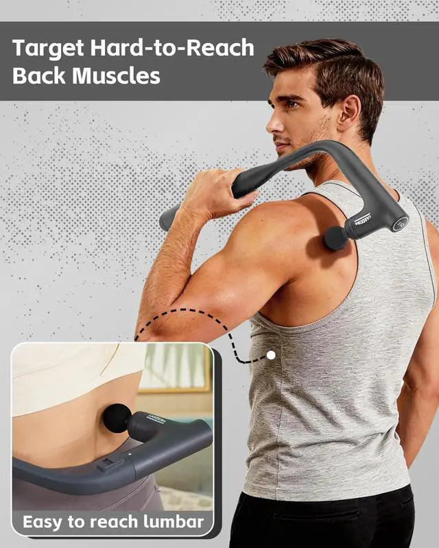 Alt view image 2 of 6 - 3-in-1 Massage Gun Deep Tissue with Extended Handle