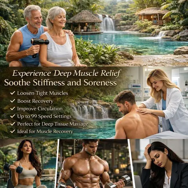 Alt view image 4 of 6 - Powerful 99 Speed Massage Gun with 3 Modes