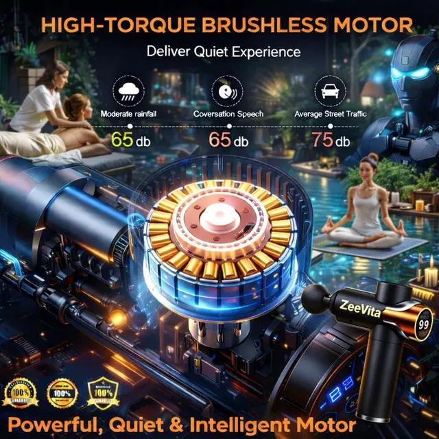 Alt view image 5 of 6 - Powerful 99 Speed Massage Gun with 3 Modes