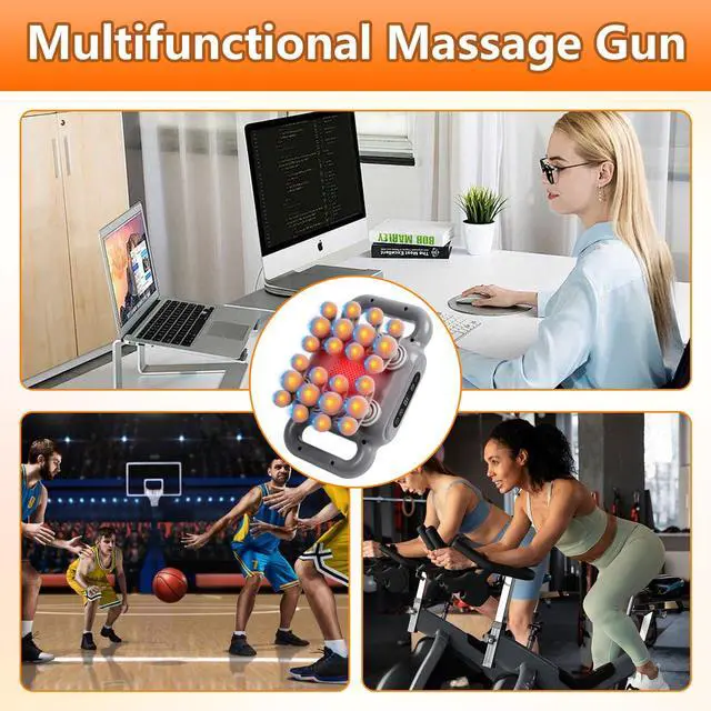 Alt view image 5 of 6 - 24 Heads Massage Gun Deep Tissue Percussion Massager