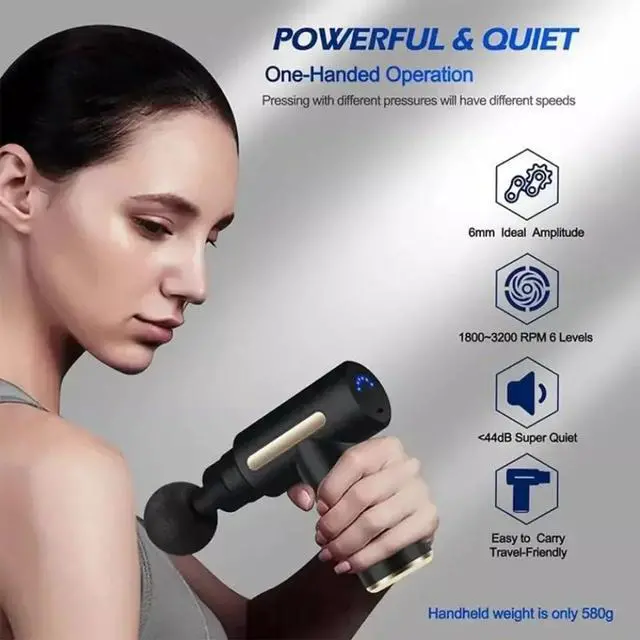 Alt view image 6 of 6 - Professional Cordless Deep Tissue Massager with Multiple Modes