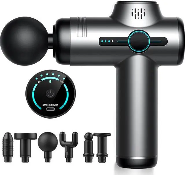 Main image of Mini Massage Gun Deep Tissue Percussion (Grey)