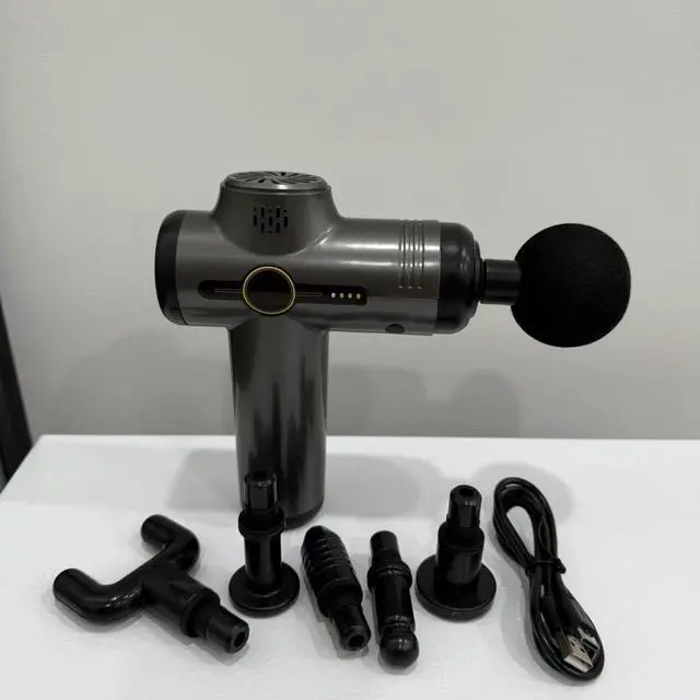 Alt view image 2 of 6 - Mini Massage Gun Deep Tissue Percussion (Grey)
