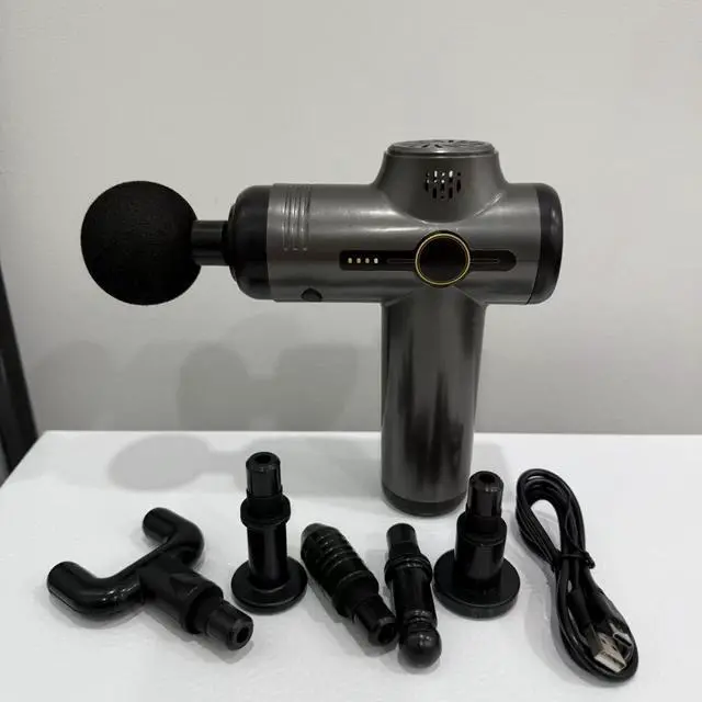 Alt view image 4 of 6 - Mini Massage Gun Deep Tissue Percussion (Grey)