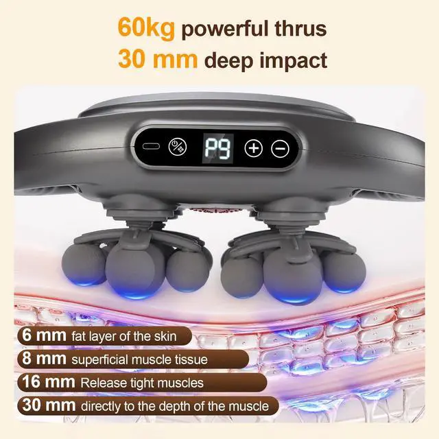 Alt view image 3 of 6 - 22 Heads Mini Muscle Percussion Massager with 9 Modes & 9 Levels