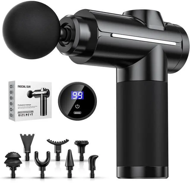 Main image of Deep Tissue Muscle Massage Gun with 32 Adjustable Levels and 8 Heads