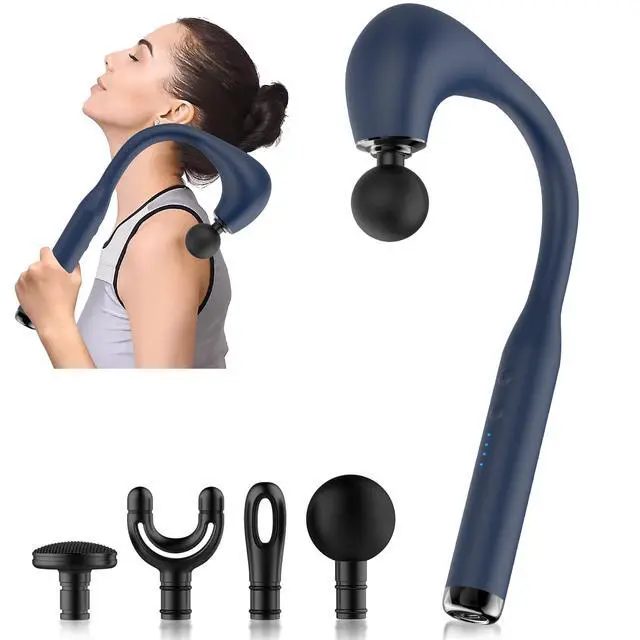 Alt view image 2 of 2 - Massage Gun with Extended Handle Revolutionary U-Shaped