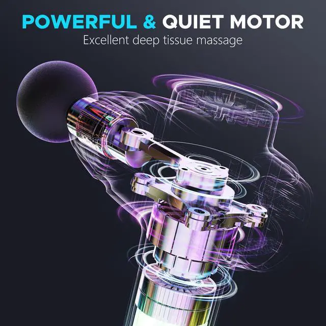 Alt view image 5 of 6 - Massage Gun Deep Tissue Portable Percussion Massager with LCD Touch Screen