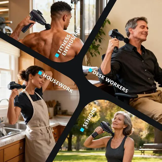 Alt view image 6 of 6 - Massage Gun Deep Tissue Portable Percussion Massager with LCD Touch Screen