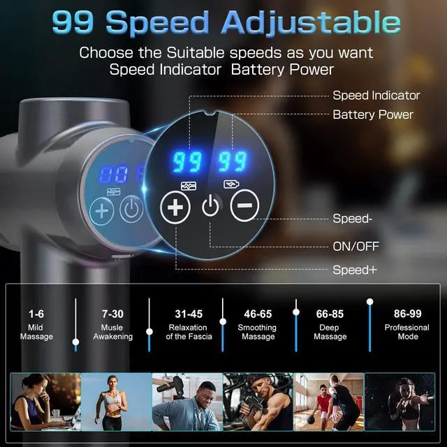 Alt view image 3 of 7 - Massage Gun Muscle Massager Electric