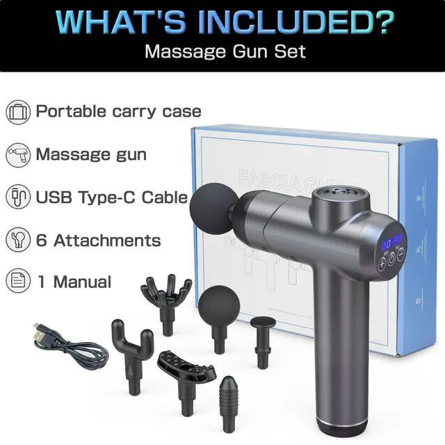 Alt view image 7 of 7 - Massage Gun Muscle Massager Electric