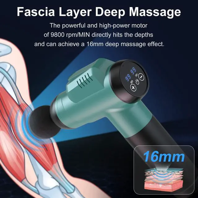 Alt view image 3 of 7 - Massage Gun Deep Tissue Percussion Handheld Muscle Massager
