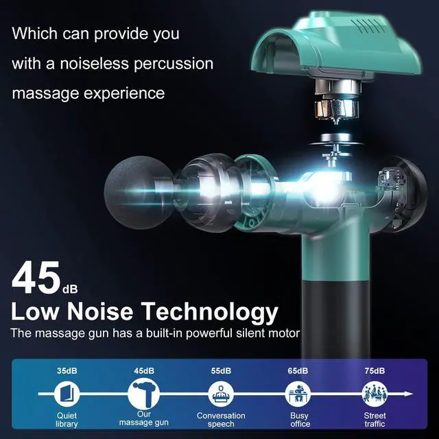 Alt view image 4 of 7 - Massage Gun Deep Tissue Percussion Handheld Muscle Massager