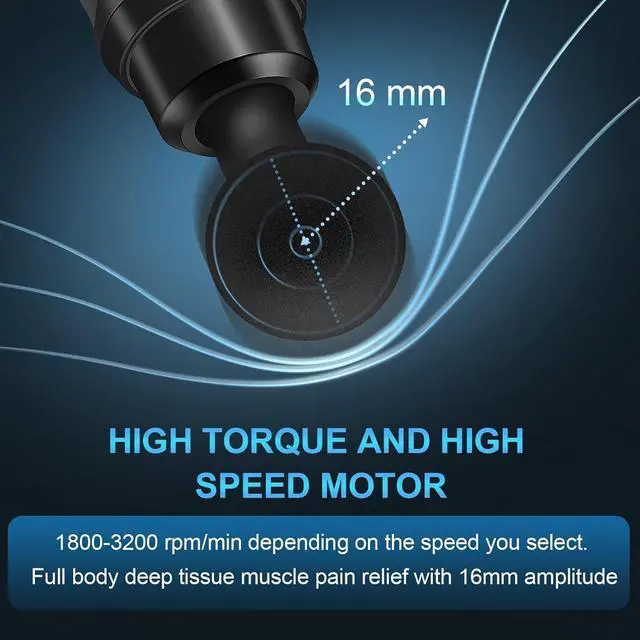 Alt view image 5 of 6 - Massage Gun Deep Tissue Muscle Percussion Massager with 30 Speeds Quiet