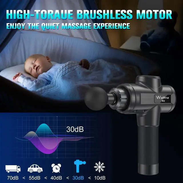 Alt view image 4 of 6 - Muscle Massage Gun Deep Tissue Percussion Massager