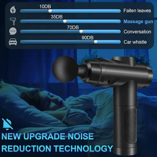 Alt view image 6 of 6 - Massage Gun Deep Tissue Muscle Percussion Massager with 30 Speeds Quiet
