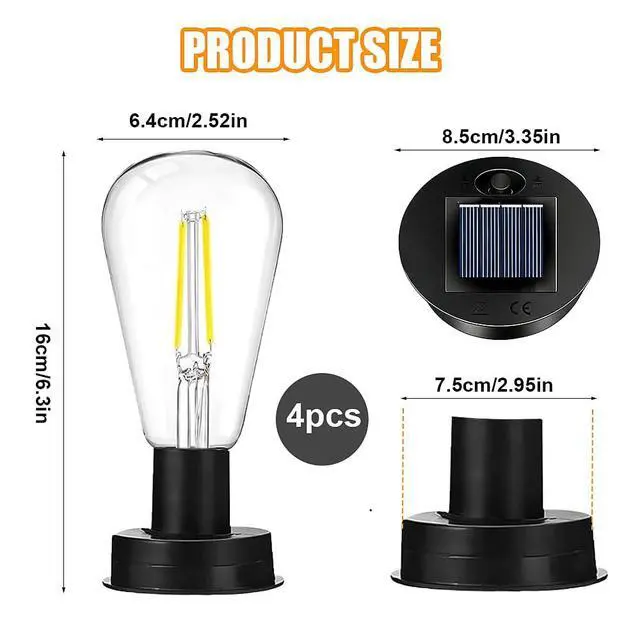 Alt view image 2 of 5 - 2 Pack Solar Light Replacement Top 8.5cm