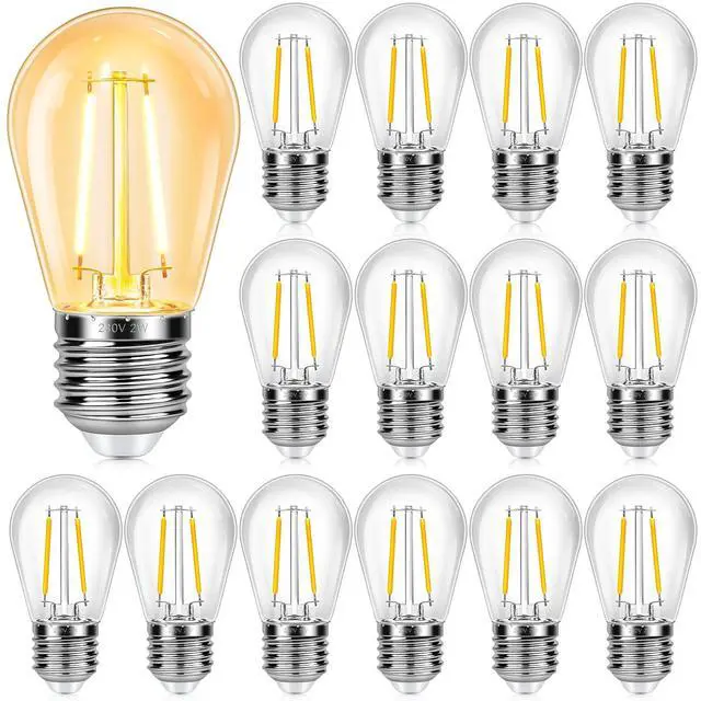 Main image of 15 Pack S14 LED String Lights Bulb Replacement