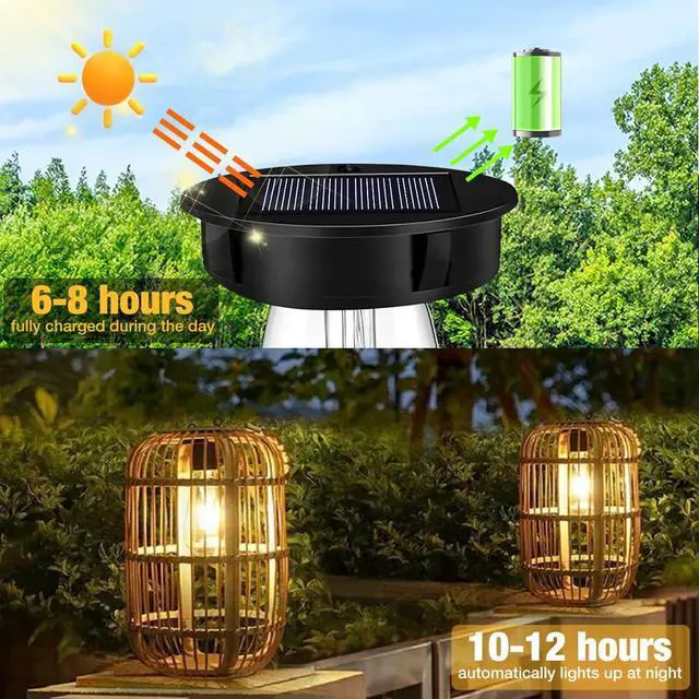 Alt view image 3 of 5 - 4 Pack Solar Light Bulbs 7cm/2.7inch Solar Light Replacement Top