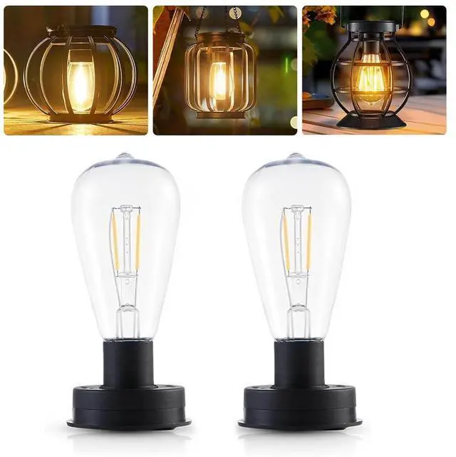 Main image of 2 Pack Solar Light Bulb Solar Light Replacement Top 8.5cm