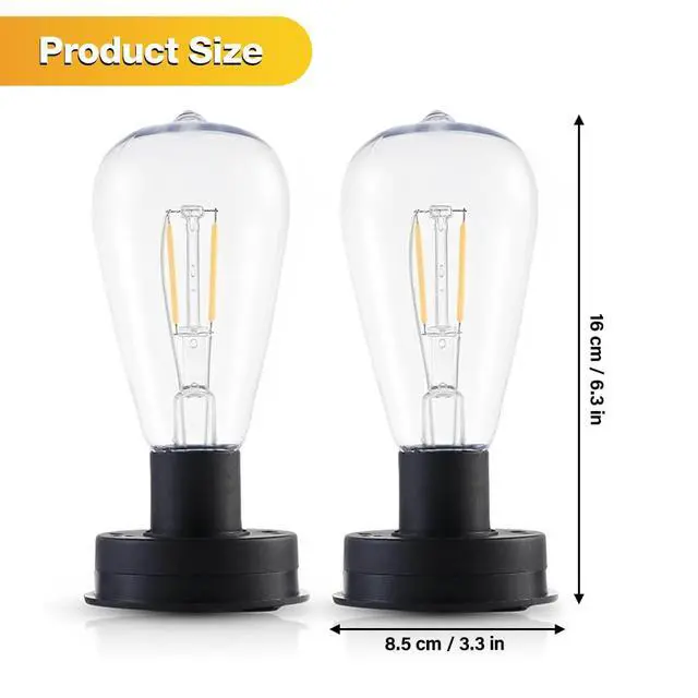 Alt view image 2 of 5 - 2 Pack Solar Light Bulb Solar Light Replacement Top 8.5cm