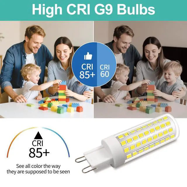 Alt view image 5 of 5 - LED Bulbs 8W Equivalent to 70W 80W Halogen Replacements
