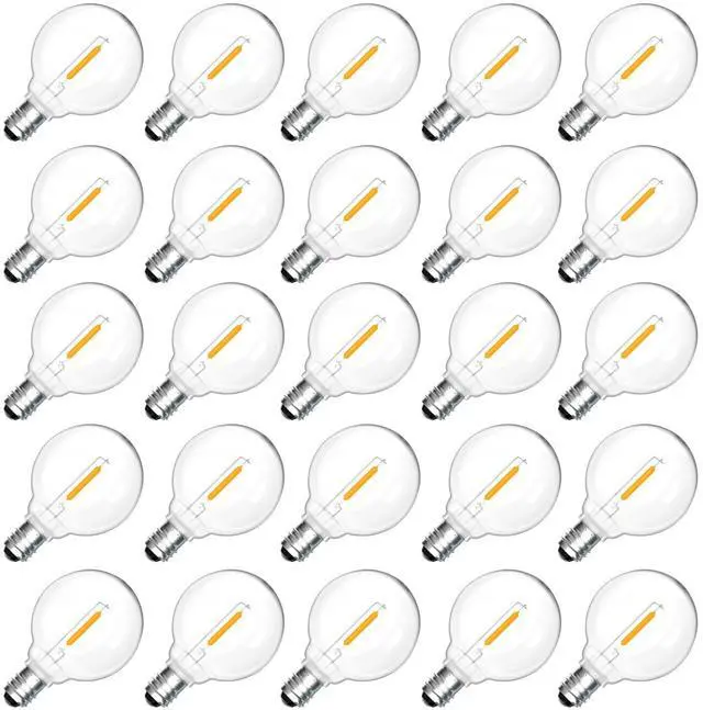 Main image of 25 Pack G40 1W Outdoor LED Bulbs