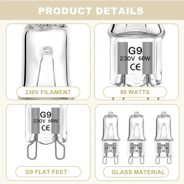 Alt view image 3 of 5 - G9 LED Halogen Replacement Bulbs 40W/60W Equivalent