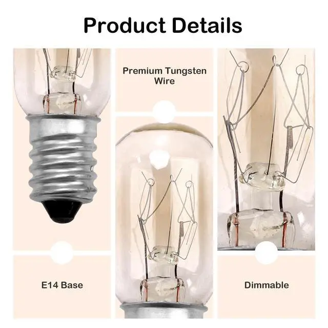 Alt view image 3 of 5 - 15W E14 Screw Salt Lamp Bulbs 5Pcs