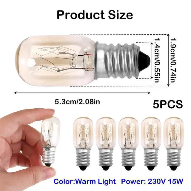 Alt view image 4 of 5 - 15W E14 Screw Salt Lamp Bulbs 5Pcs