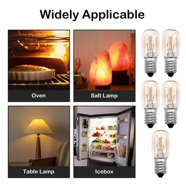 Alt view image 5 of 5 - 15W E14 Screw Salt Lamp Bulbs 5Pcs