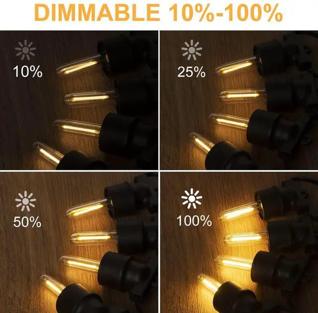 Alt view image 3 of 5 - 6Pack S14 LED Light Bulb Screw in