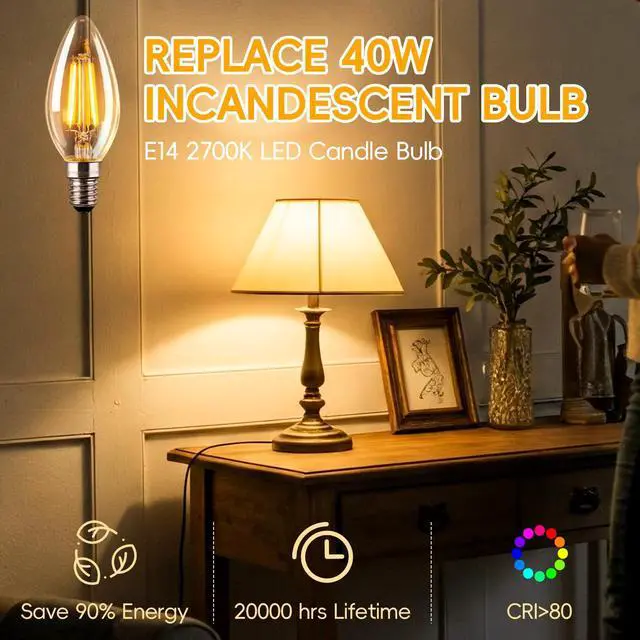 Alt view image 3 of 5 - E14 LED Candle Light Bulbs