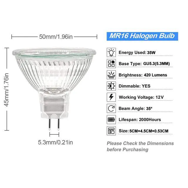 Alt view image 5 of 5 - Halogen Bulbs 12V 35W