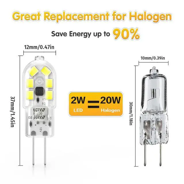 Alt view image 2 of 5 - 2W G4 LED Light Bulb Cool White 6000K