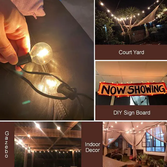 Alt view image 2 of 5 - 25 Pack G40 LED Light Bulbs Replacement