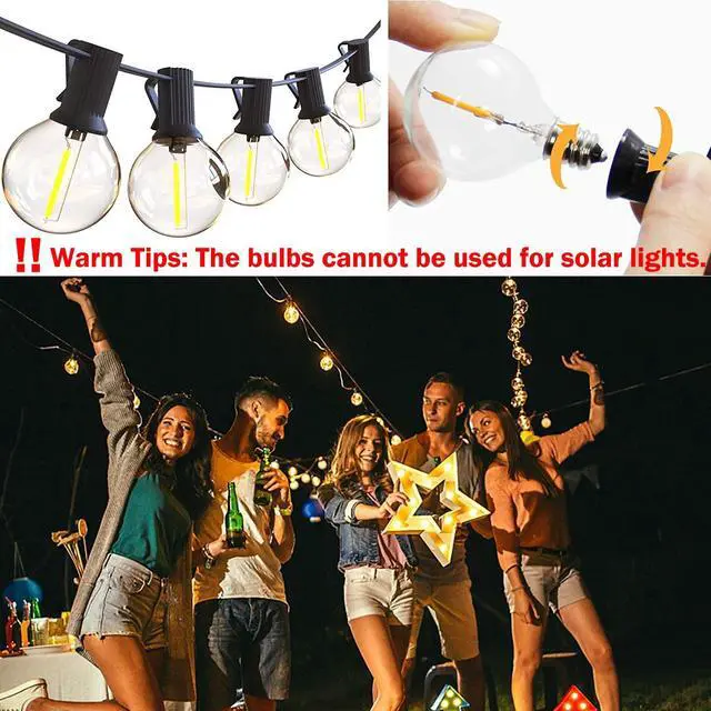 Alt view image 5 of 5 - 25 Pack G40 LED Light Bulbs Replacement