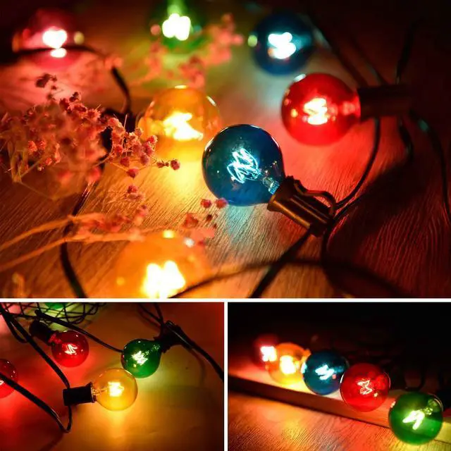 Alt view image 3 of 5 - 25PCS G40 Tungsten Light Bulb Replacement 5 Colors 7W 220-240V Globe Bulb