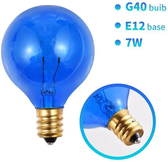 Alt view image 4 of 5 - 25PCS G40 Tungsten Light Bulb Replacement 5 Colors 7W 220-240V Globe Bulb