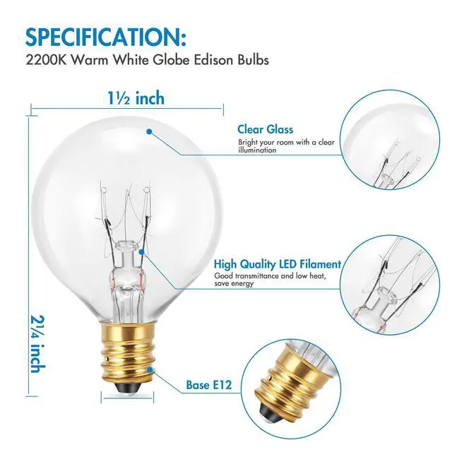 Alt view image 5 of 5 - G40 Replacement Bulbs 25 Pack
