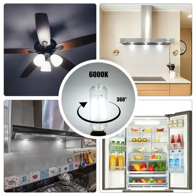 Alt view image 2 of 5 - E14 Cooker Hood Light Bulbs Cool White 6000K