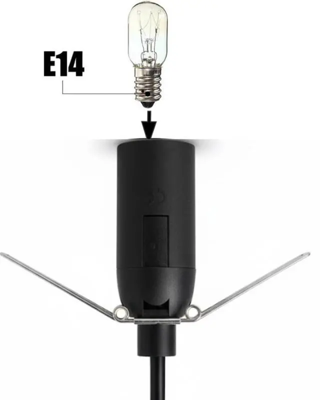 Alt view image 4 of 5 - Salt Lamp Replacement Electric Cable with Metal Clip