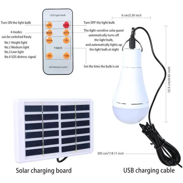 Alt view image 3 of 6 - 2 Sets Outdoor Yard Chandelier Solar Light Bulb