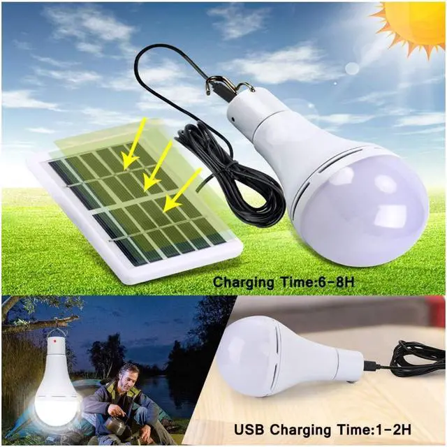 Alt view image 2 of 6 - 2 Sets Outdoor Yard Chandelier Solar Light Bulb