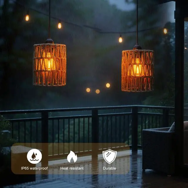 Alt view image 4 of 6 - Battery Operated Pendant Lights 2 Pack