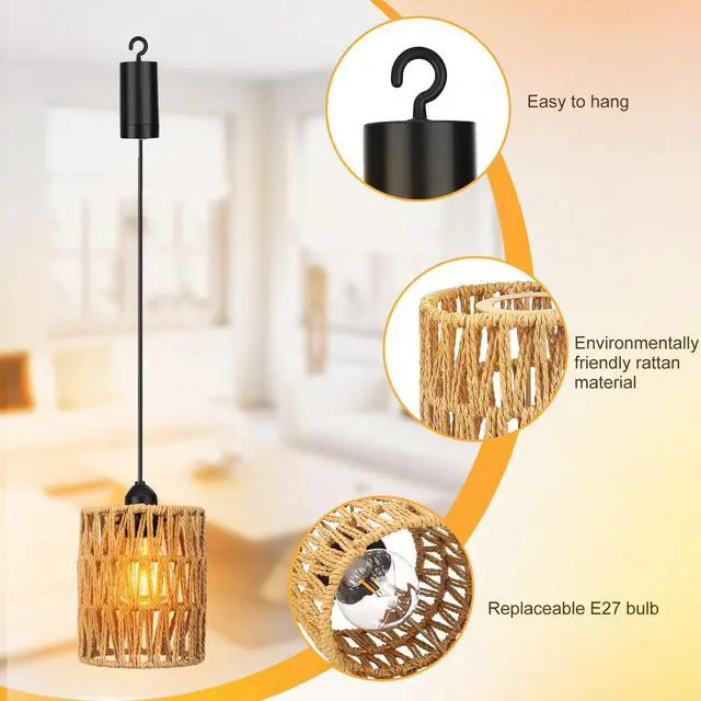 Alt view image 5 of 6 - Battery Operated Pendant Lights 2 Pack