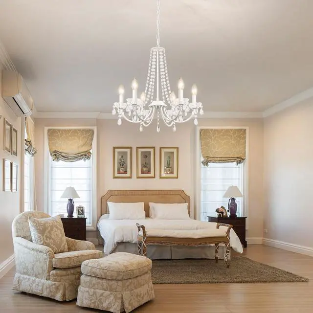 Alt view image 4 of 6 - Crystal Chandelier 6 Lights Chandeliers Ceiling Light