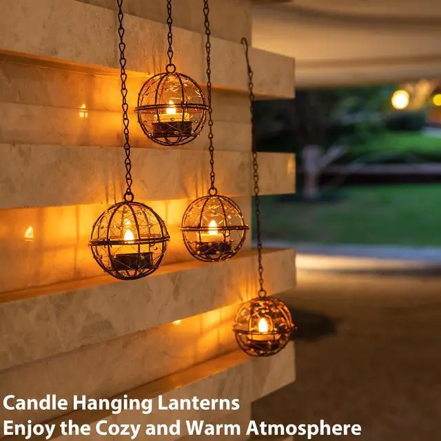 Alt view image 2 of 6 - Outdoor Solar Hanging Lanterns Waterproof